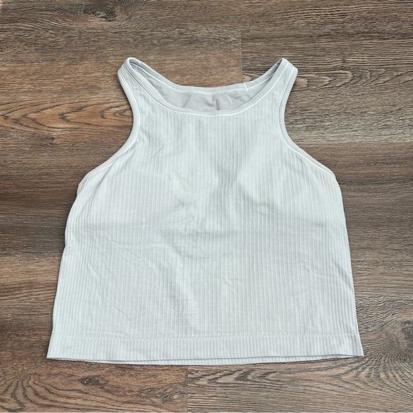 lululemon athletica Tops - Lululemon Ebb To Street Racerback Crop Tank Top Lavender Size 8 Flawed*